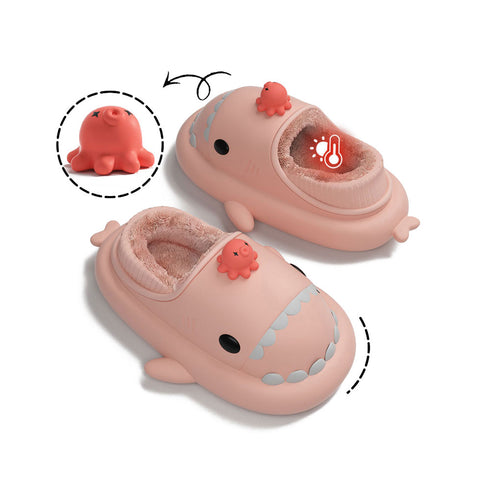 Sharkicks Basic - Winter Octopus Heel-covered Shark Slippers